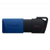 Kingston DataTraveler ExodiaM DTXM/64GB USB Flash Drive, 64GB, USB 3.2, Blue / Black, Moving Cap Design Kingston DataTraveler ExodiaM DTXM/64GB USB Flash Drive, 64GB, USB 3.2, Blue / Black, Moving Cap Design
